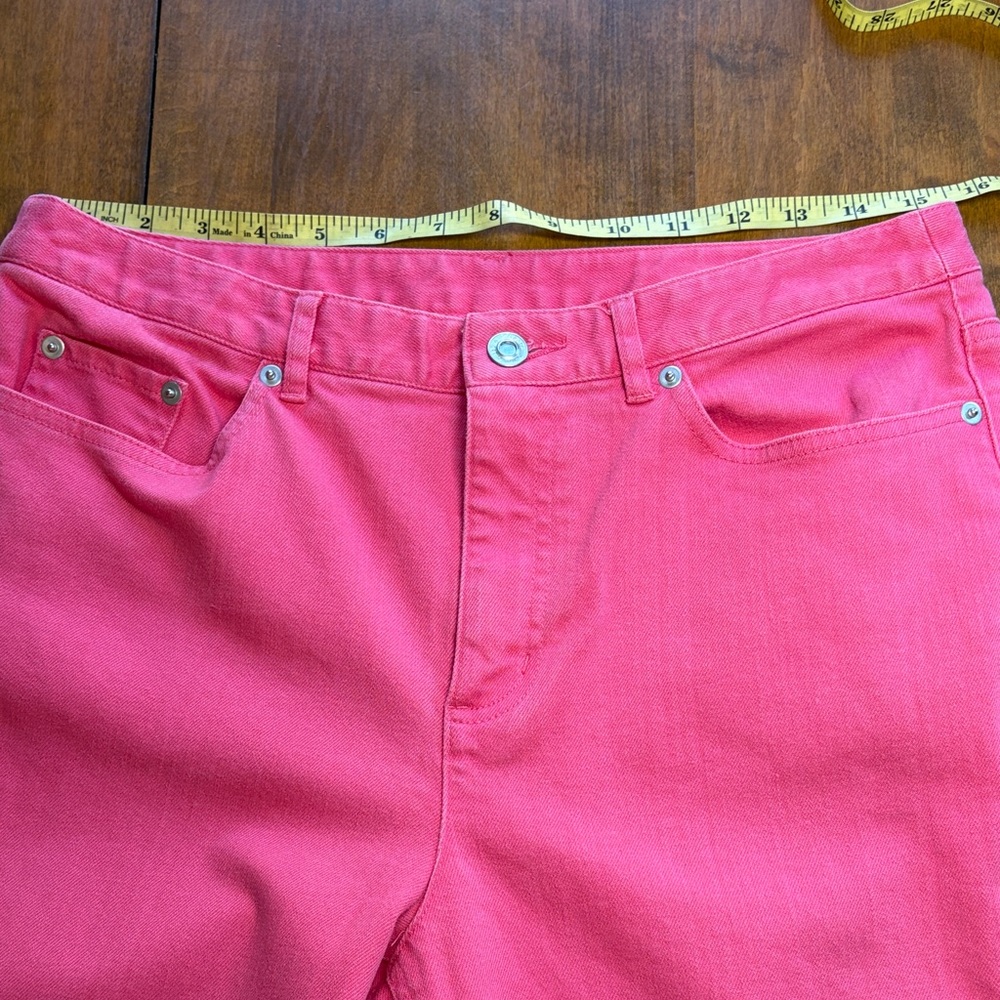 Talbots Pink Straight-Leg Jeans with Stretch, 10 - Picture 6 of 9